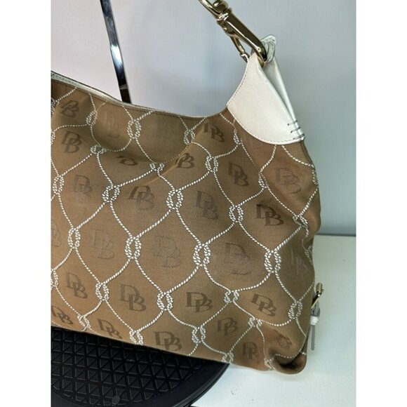 DOONEY & BOURKE Monogram DB Canvas Shoulder Handbag Purse Bag - Picture 4 of 12